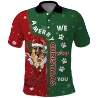 German Shepherd Merry Christmas Christmas Polo Shirt Xmas Holiday Patterns - Wonder Print Shop