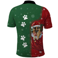 German Shepherd Merry Christmas Christmas Polo Shirt Xmas Holiday Patterns - Wonder Print Shop