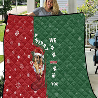 German Shepherd Merry Christmas Christmas Quilt Xmas Holiday Patterns - Wonder Print Shop