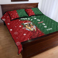 German Shepherd Merry Christmas Christmas Quilt Bed Set Xmas Holiday Patterns - Wonder Print Shop