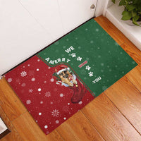 German Shepherd Merry Christmas Christmas Rubber Doormat Xmas Holiday Patterns - Wonder Print Shop