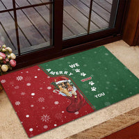 German Shepherd Merry Christmas Christmas Rubber Doormat Xmas Holiday Patterns - Wonder Print Shop