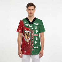 German Shepherd Merry Christmas Christmas Scrub Top Xmas Holiday Patterns - Wonder Print Shop