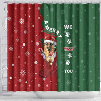 German Shepherd Merry Christmas Christmas Shower Curtain Xmas Holiday Patterns - Wonder Print Shop