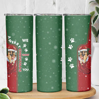German Shepherd Merry Christmas Christmas Skinny Tumbler Xmas Holiday Patterns - Wonder Print Shop