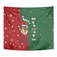 German Shepherd Merry Christmas Christmas Tapestry Xmas Holiday Patterns - Wonder Print Shop