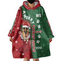 German Shepherd Merry Christmas Christmas Wearable Blanket Hoodie Xmas Holiday Patterns - Wonder Print Shop