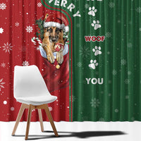 German Shepherd Merry Christmas Christmas Window Curtain Xmas Holiday Patterns - Wonder Print Shop