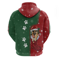 German Shepherd Merry Christmas Christmas Zip Hoodie Xmas Holiday Patterns - Wonder Print Shop