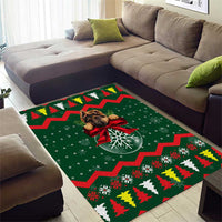 German Shepherd Ornament Christmas Area Rug Xmas Holiday Patterns - Wonder Print Shop