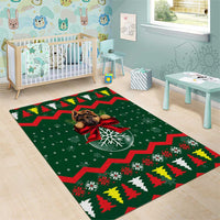 German Shepherd Ornament Christmas Area Rug Xmas Holiday Patterns - Wonder Print Shop