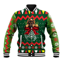 German Shepherd Ornament Christmas Baseball Jacket Xmas Holiday Patterns - Wonder Print Shop