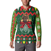German Shepherd Ornament Christmas Button Sweatshirt Xmas Holiday Patterns - Wonder Print Shop