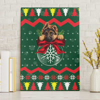 German Shepherd Ornament Christmas Canvas Wall Art Xmas Holiday Patterns - Wonder Print Shop