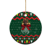 German Shepherd Ornament Christmas Ceramic Ornament Xmas Holiday Patterns - Wonder Print Shop
