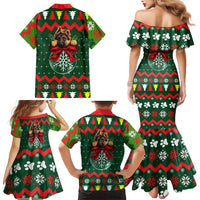 German Shepherd Ornament Christmas Family Matching Mermaid Dress and Hawaiian Shirt Xmas Holiday Patterns - Wonder Print Shop