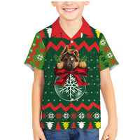 German Shepherd Ornament Christmas Family Matching Mermaid Dress and Hawaiian Shirt Xmas Holiday Patterns - Wonder Print Shop