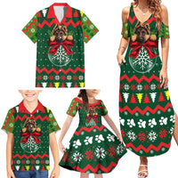 German Shepherd Ornament Christmas Family Matching Summer Maxi Dress and Hawaiian Shirt Xmas Holiday Patterns - Wonder Print Shop