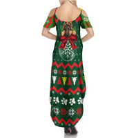German Shepherd Ornament Christmas Family Matching Summer Maxi Dress and Hawaiian Shirt Xmas Holiday Patterns - Wonder Print Shop