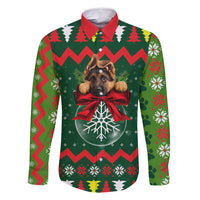 German Shepherd Ornament Christmas Family Matching Tank Maxi Dress and Hawaiian Shirt Xmas Holiday Patterns - Wonder Print Shop