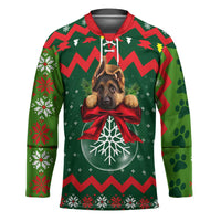 German Shepherd Ornament Christmas Hockey Jersey Xmas Holiday Patterns - Wonder Print Shop