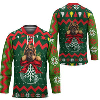 German Shepherd Ornament Christmas Hockey Jersey Xmas Holiday Patterns - Wonder Print Shop