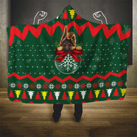 German Shepherd Ornament Christmas Hooded Blanket Xmas Holiday Patterns - Wonder Print Shop