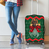 German Shepherd Ornament Christmas Luggage Cover Xmas Holiday Patterns - Wonder Print Shop