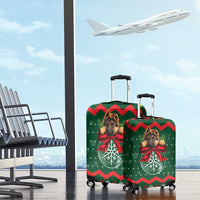 German Shepherd Ornament Christmas Luggage Cover Xmas Holiday Patterns - Wonder Print Shop