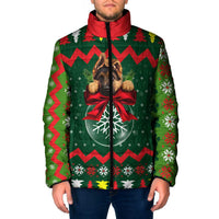 German Shepherd Ornament Christmas Padded Jacket Xmas Holiday Patterns - Wonder Print Shop