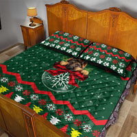 German Shepherd Ornament Christmas Quilt Bed Set Xmas Holiday Patterns - Wonder Print Shop