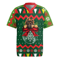 German Shepherd Ornament Christmas Rugby Jersey Xmas Holiday Patterns - Wonder Print Shop