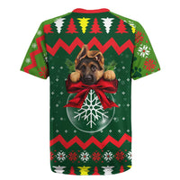German Shepherd Ornament Christmas Rugby Jersey Xmas Holiday Patterns - Wonder Print Shop