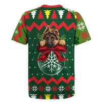 German Shepherd Ornament Christmas Rugby Jersey Xmas Holiday Patterns - Wonder Print Shop