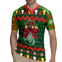 German Shepherd Ornament Christmas Rugby Jersey Xmas Holiday Patterns - Wonder Print Shop