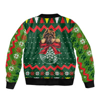 German Shepherd Ornament Christmas Sleeve Zip Bomber Jacket Xmas Holiday Patterns - Wonder Print Shop