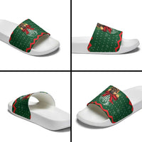 German Shepherd Ornament Christmas Slide Sandals Xmas Holiday Patterns - Wonder Print Shop