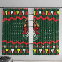German Shepherd Ornament Christmas Window Curtain Xmas Holiday Patterns - Wonder Print Shop