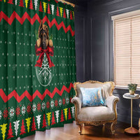 German Shepherd Ornament Christmas Window Curtain Xmas Holiday Patterns - Wonder Print Shop
