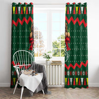 German Shepherd Ornament Christmas Window Curtain Xmas Holiday Patterns - Wonder Print Shop