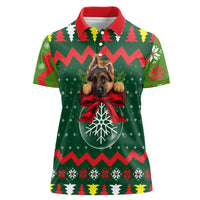 German Shepherd Ornament Christmas Women Polo Shirt Xmas Holiday Patterns - Wonder Print Shop