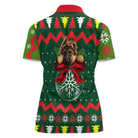 German Shepherd Ornament Christmas Women Polo Shirt Xmas Holiday Patterns - Wonder Print Shop