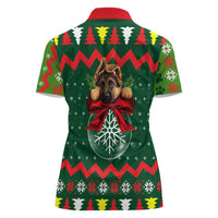 German Shepherd Ornament Christmas Women Polo Shirt Xmas Holiday Patterns - Wonder Print Shop