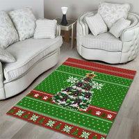 German Shepherd Pine Xmas Christmas Area Rug Xmas Holiday Patterns - Wonder Print Shop