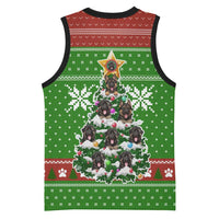 German Shepherd Pine Xmas Christmas Basketball Jersey Xmas Holiday Patterns - Wonder Print Shop