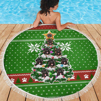 German Shepherd Pine Xmas Christmas Beach Blanket Xmas Holiday Patterns - Wonder Print Shop