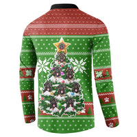 German Shepherd Pine Xmas Christmas Button Sweatshirt Xmas Holiday Patterns - Wonder Print Shop