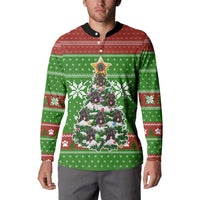 German Shepherd Pine Xmas Christmas Button Sweatshirt Xmas Holiday Patterns - Wonder Print Shop