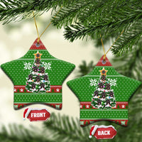 German Shepherd Pine Xmas Christmas Ceramic Ornament Xmas Holiday Patterns - Wonder Print Shop