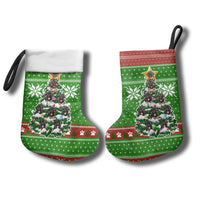 German Shepherd Pine Xmas Christmas Stocking Xmas Holiday Patterns - Wonder Print Shop